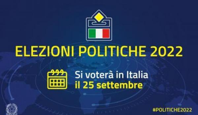 ELEZIONI POLITICHE 25 SETTEMBRE 2022 - MODALITA' DI ESPRESSIONE VOTO